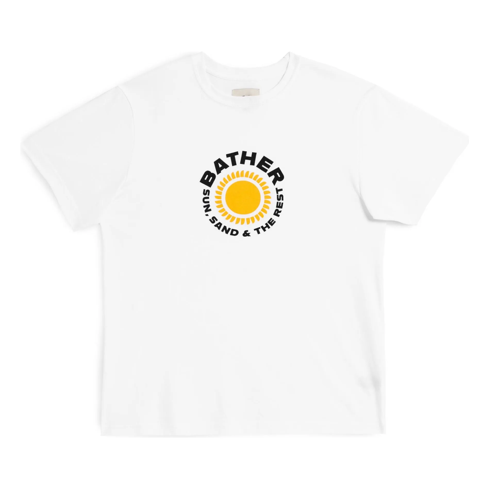 Bather White Sun Sand Rest Organic Cotton T-Shirt