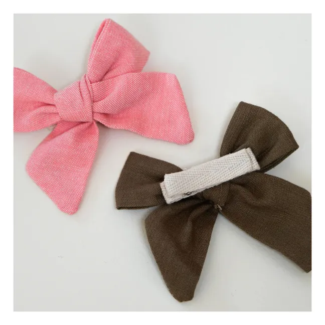 Barrettes Nœuds - Set of 2 | Pink