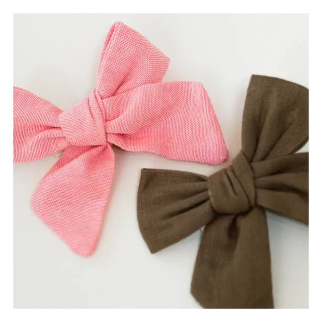 Barrettes Nœuds - Set of 2 | Pink