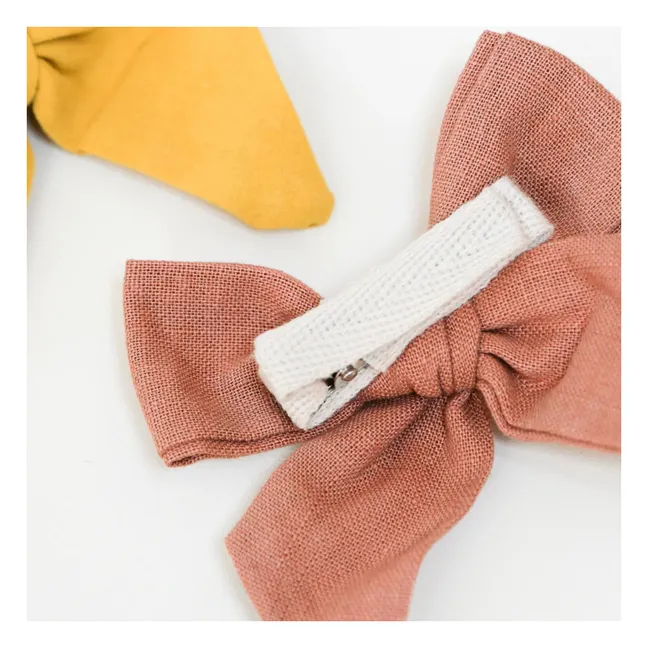 Barrettes Nœuds - Set de 2 | Jaune