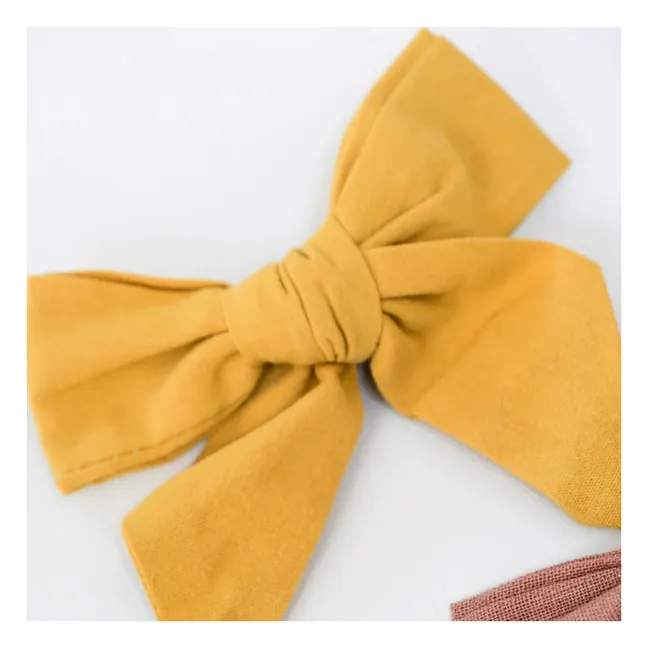 Barrettes Nœuds - Set de 2 | Jaune