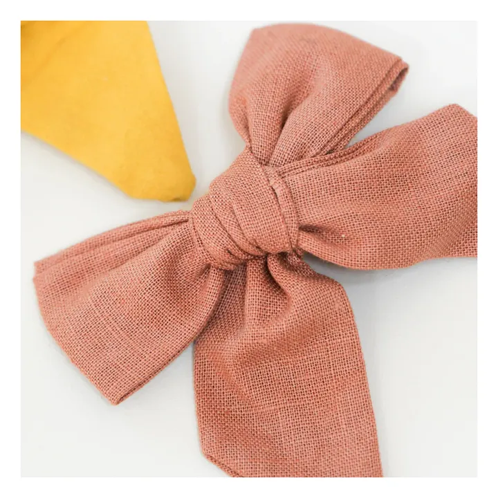 Barrettes Nœuds - Set de 2 | Jaune- Image produit n°2