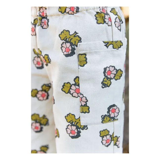 Pantalon Liocha Fleuri | Ecru