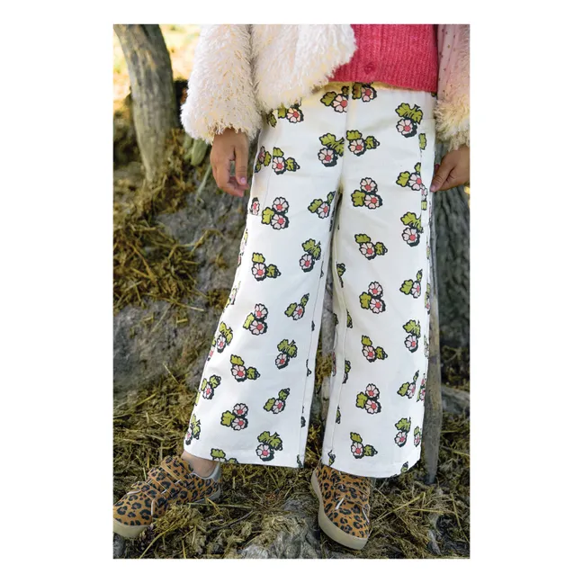 Pantalon Liocha Fleuri | Ecru