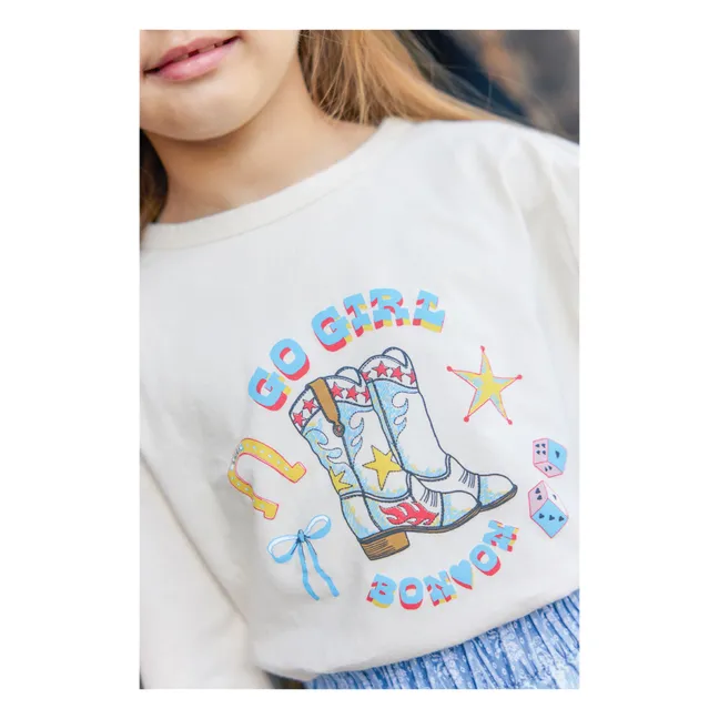 T-shirt Go Girl | Ecru