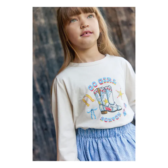 T-shirt Go Girl | Ecru