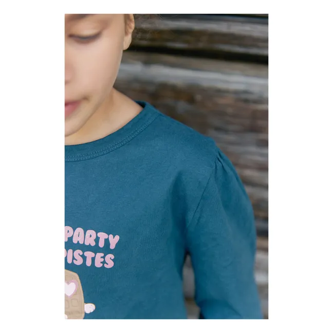 T-shirt Waffles Party | Bleu pétrole