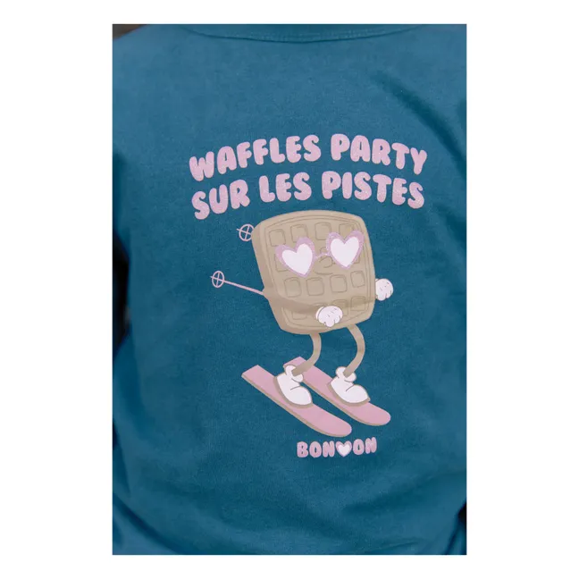 T-shirt Waffles Party | Bleu pétrole