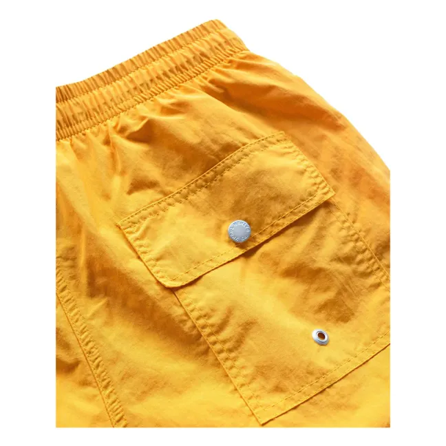 Pantaloncini da bagno in fibra riciclata Solid Ocean | Giallo girasole
