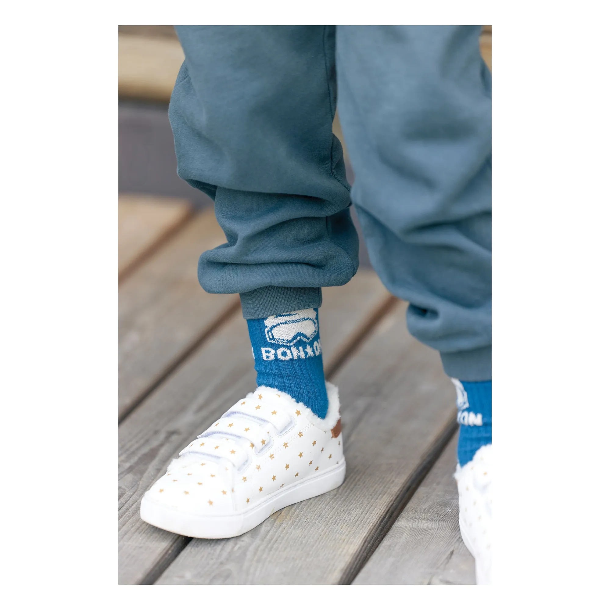 Bonton Blue Set Of 2 Pairs Of Winter Socks