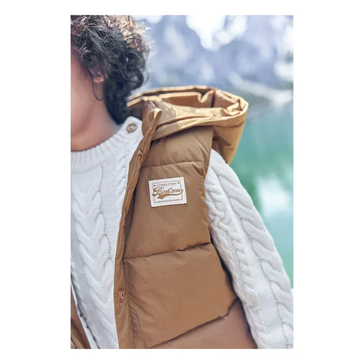Manchester Sleeveless Down Jacket | Camel- Product image n°3