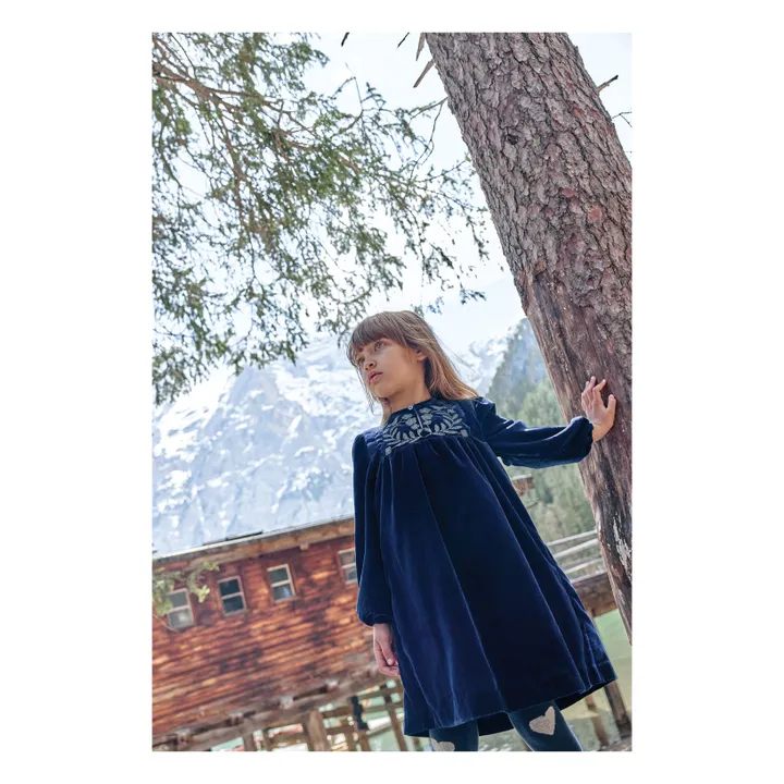 Robe Daisy | Bleu marine- Image produit n°0