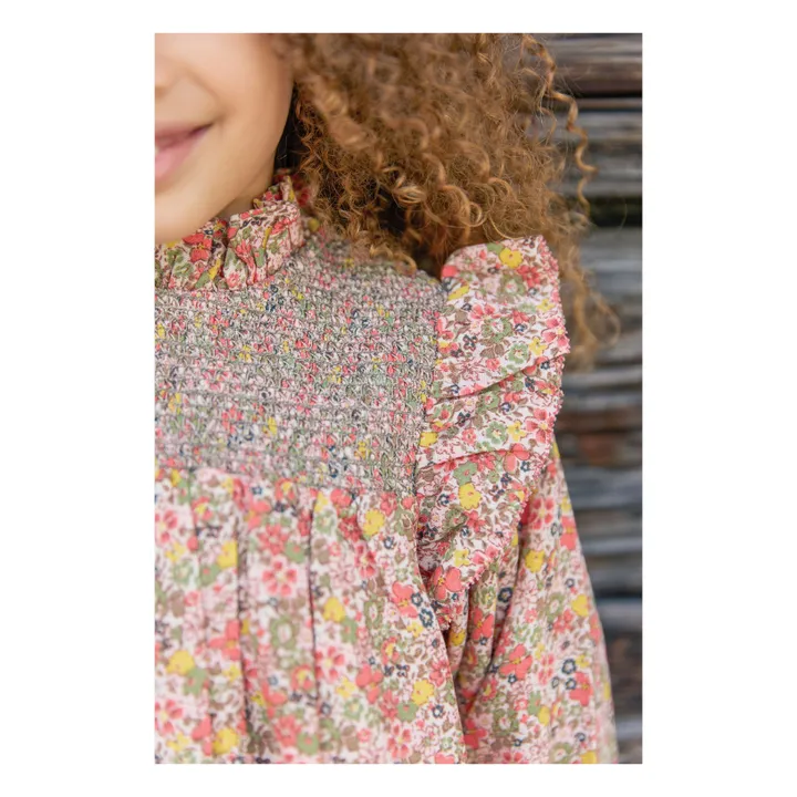 Robe Babouchka Fleurie | Rose- Image produit n°3