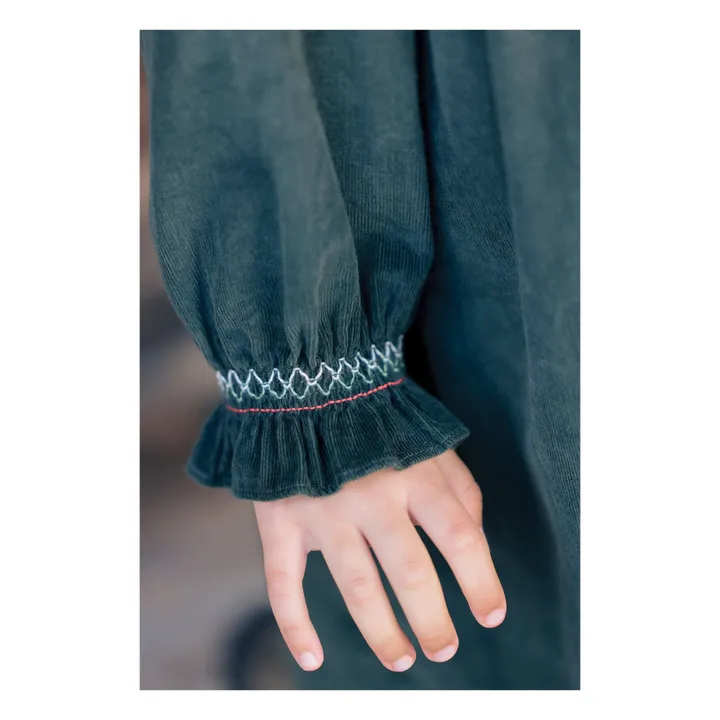 Corduroy Babushka Dress | Dark green- Product image n°6