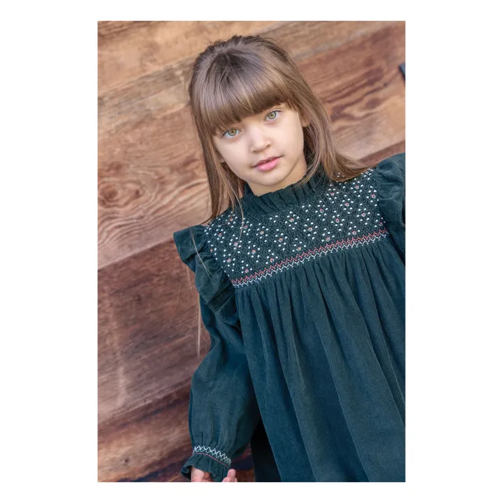 Corduroy Babushka Dress | Dark green- Product image n°2