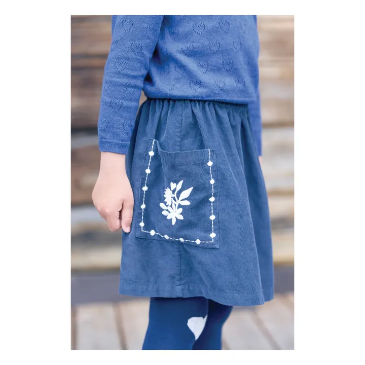 Jupe Ruche | Bleu marine- Image produit n°1