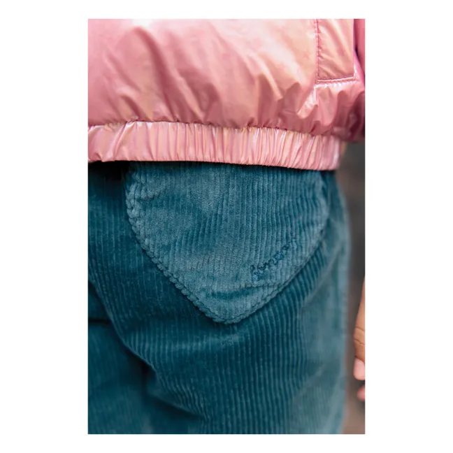 Pantalon Duck Velours Côtelé | Bleu pétrole