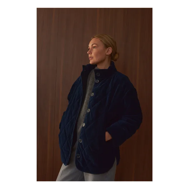 Abrigo acolchado de terciopelo Louisa - Colección Mujer | Indigo