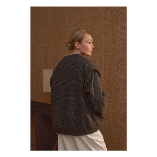 Philo Carreaux Abrigo de lana - Colección Femenina | Gris