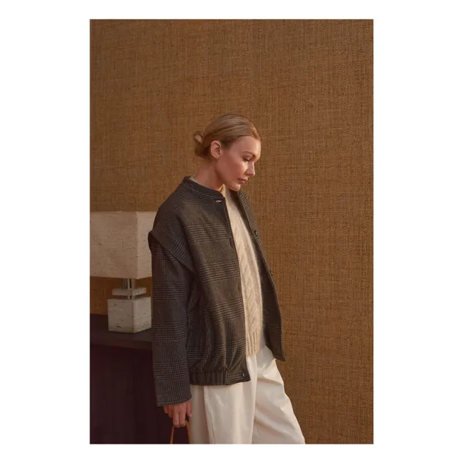 Philo Carreaux Abrigo de lana - Colección Femenina | Gris