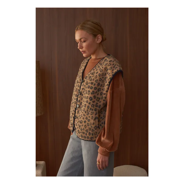 Veste Sans Manches Néo Léopard - Collection Femme | Camel