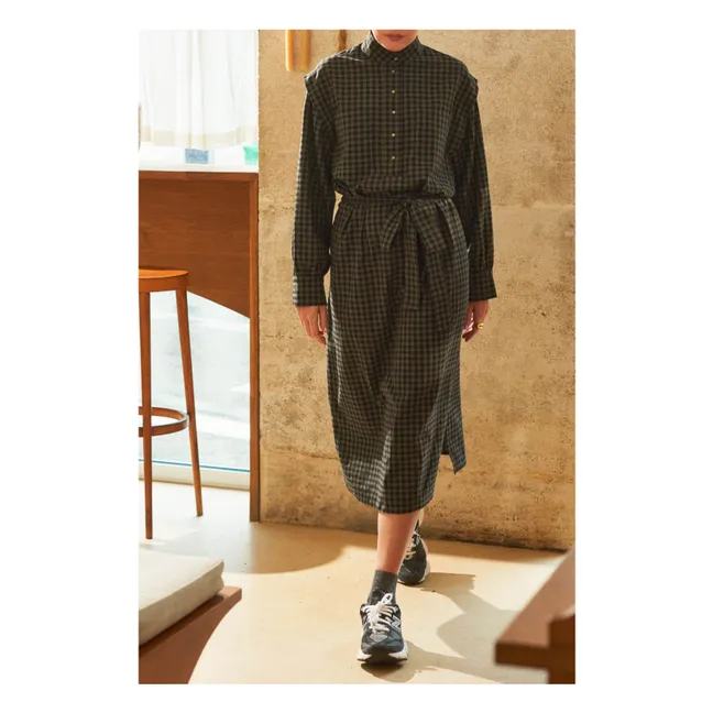 Robe Nayla Vichy - Collection Femme | Vert kaki