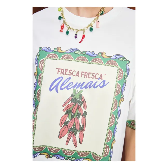 Katerina Chilli Bio-Baumwoll-T-Shirt | Cremefarben