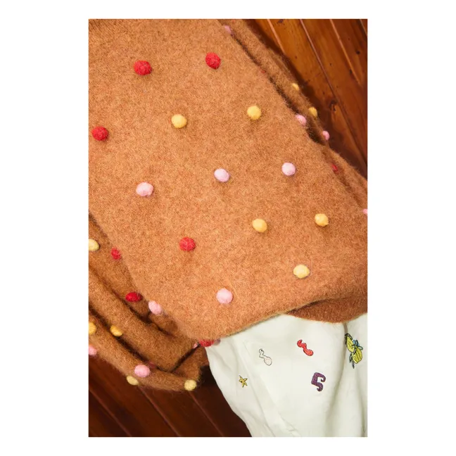 Maglione Elia in alpaca e mohair | Tabacco