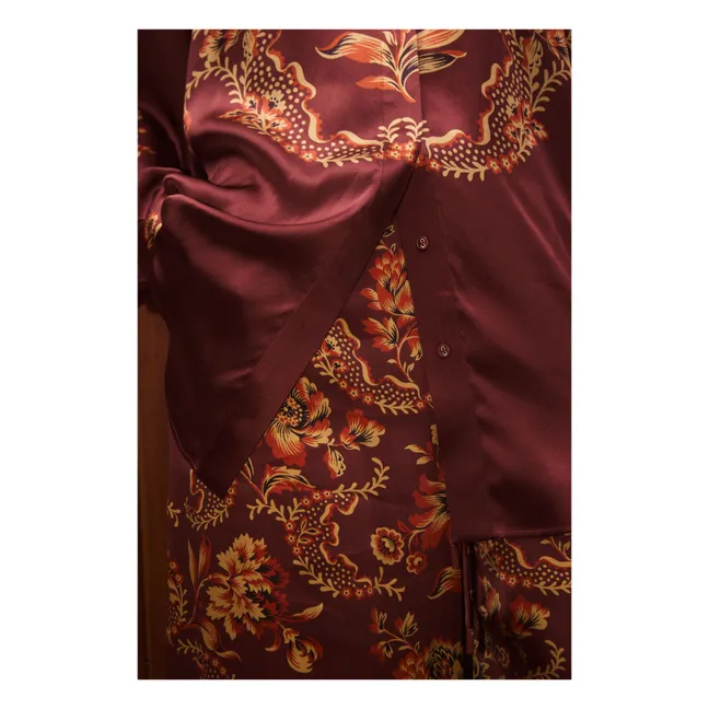 Camicia di seta Seraphina | Bordeaux