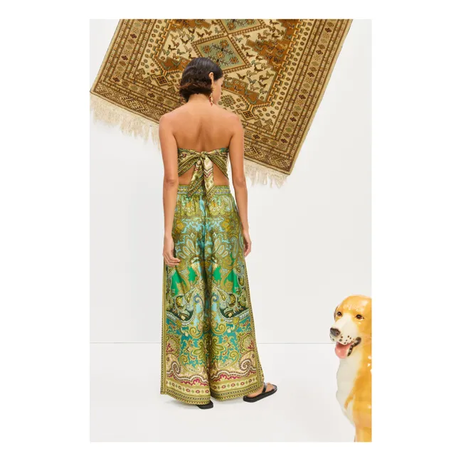 Clemenza Seidenhose | Grün