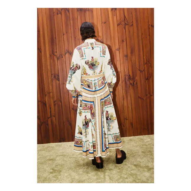 Abito Mercado in popeline di cotone organico | Ecru