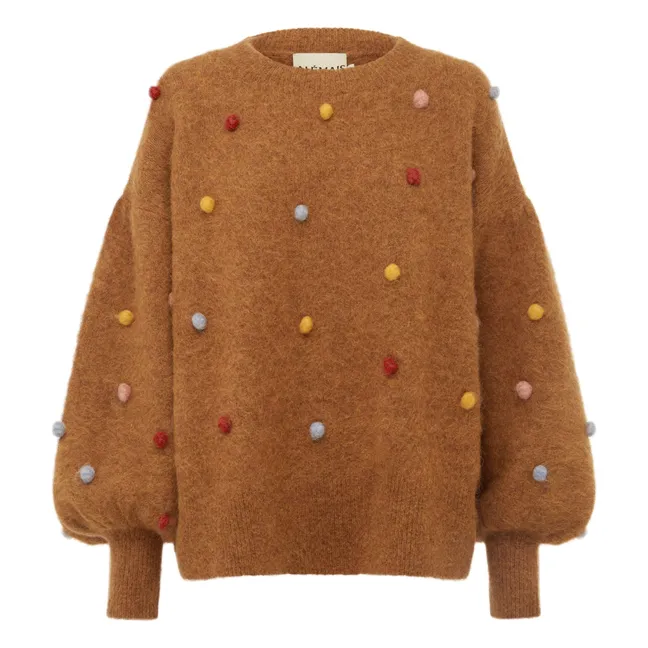 Elia Pullover aus Alpaka und Mohair | Tabak