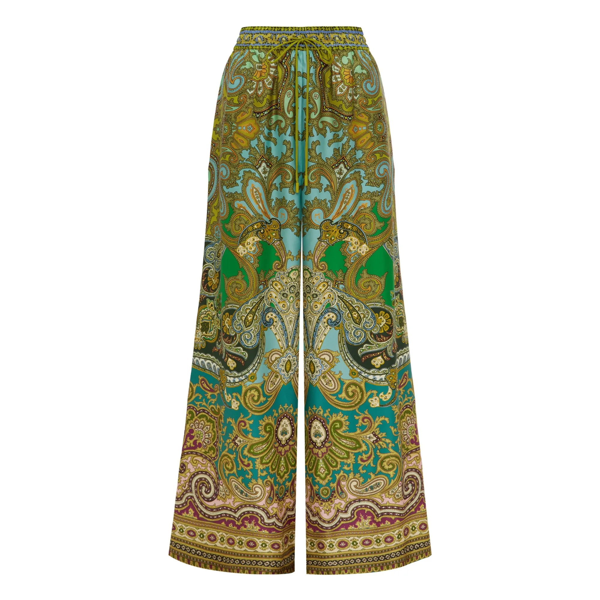 Alémais Green Clemenza Silk Pants