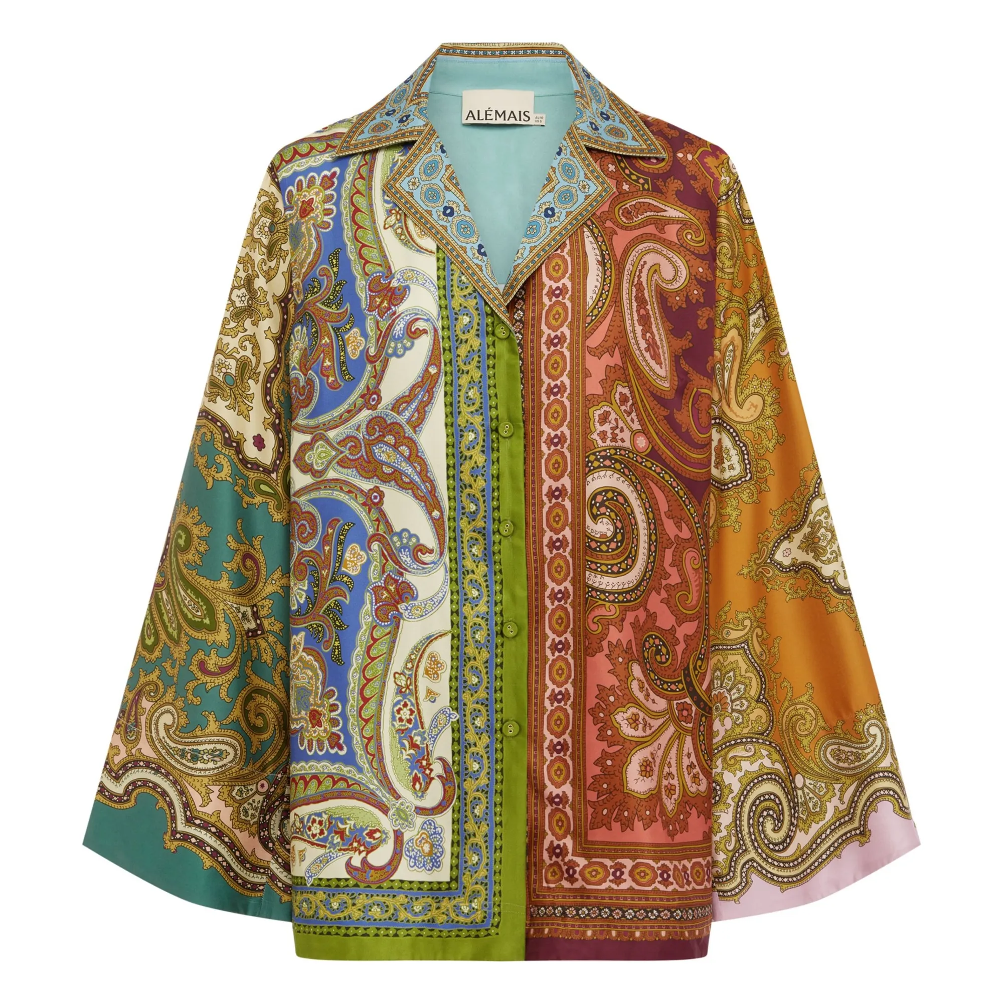 Alémais Green Clemenza Silk Shirt