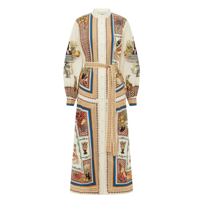 Mercado Popeline-Kleid aus Bio-Baumwolle | Seidenfarben