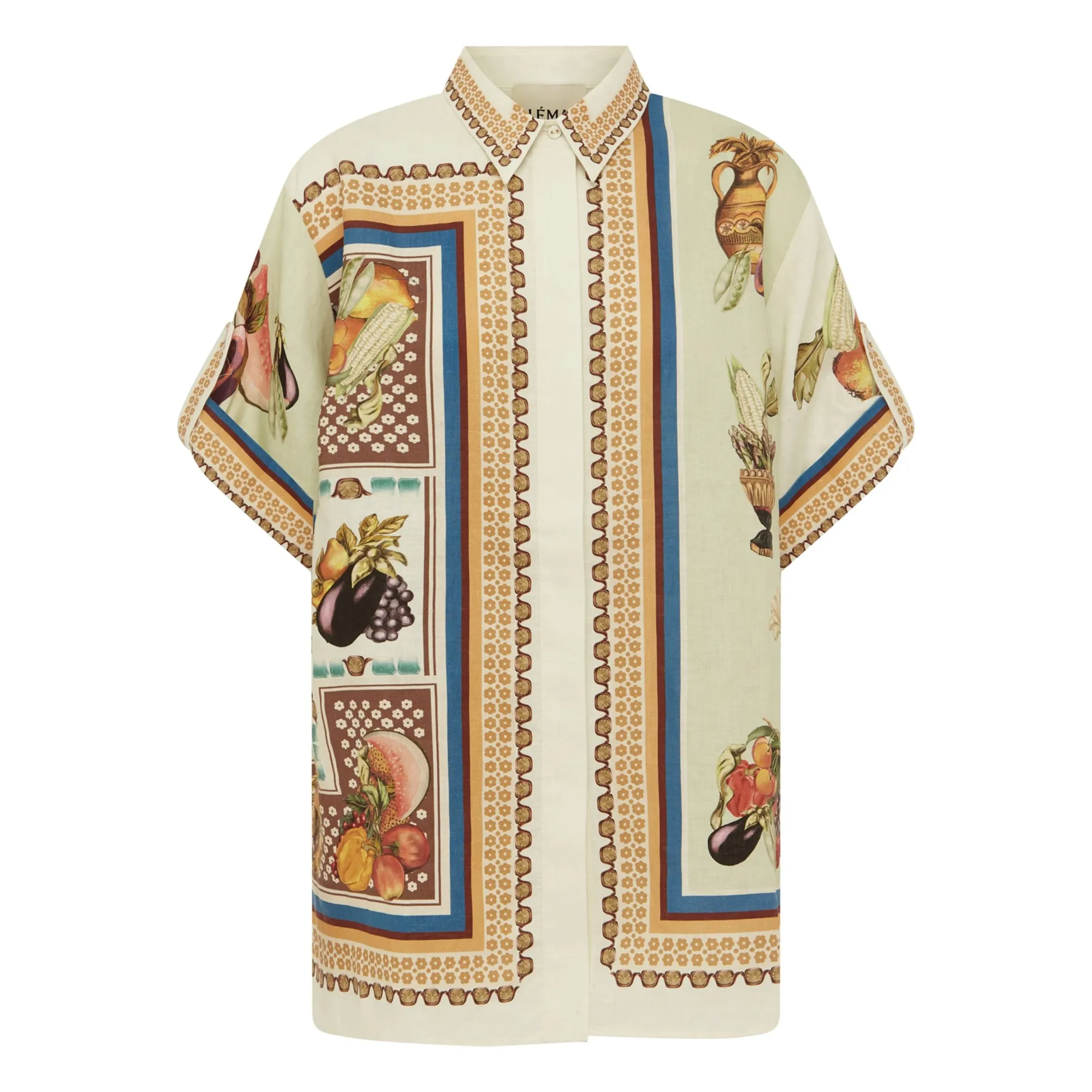 Alémais Ecru Mercado Linen Shirt