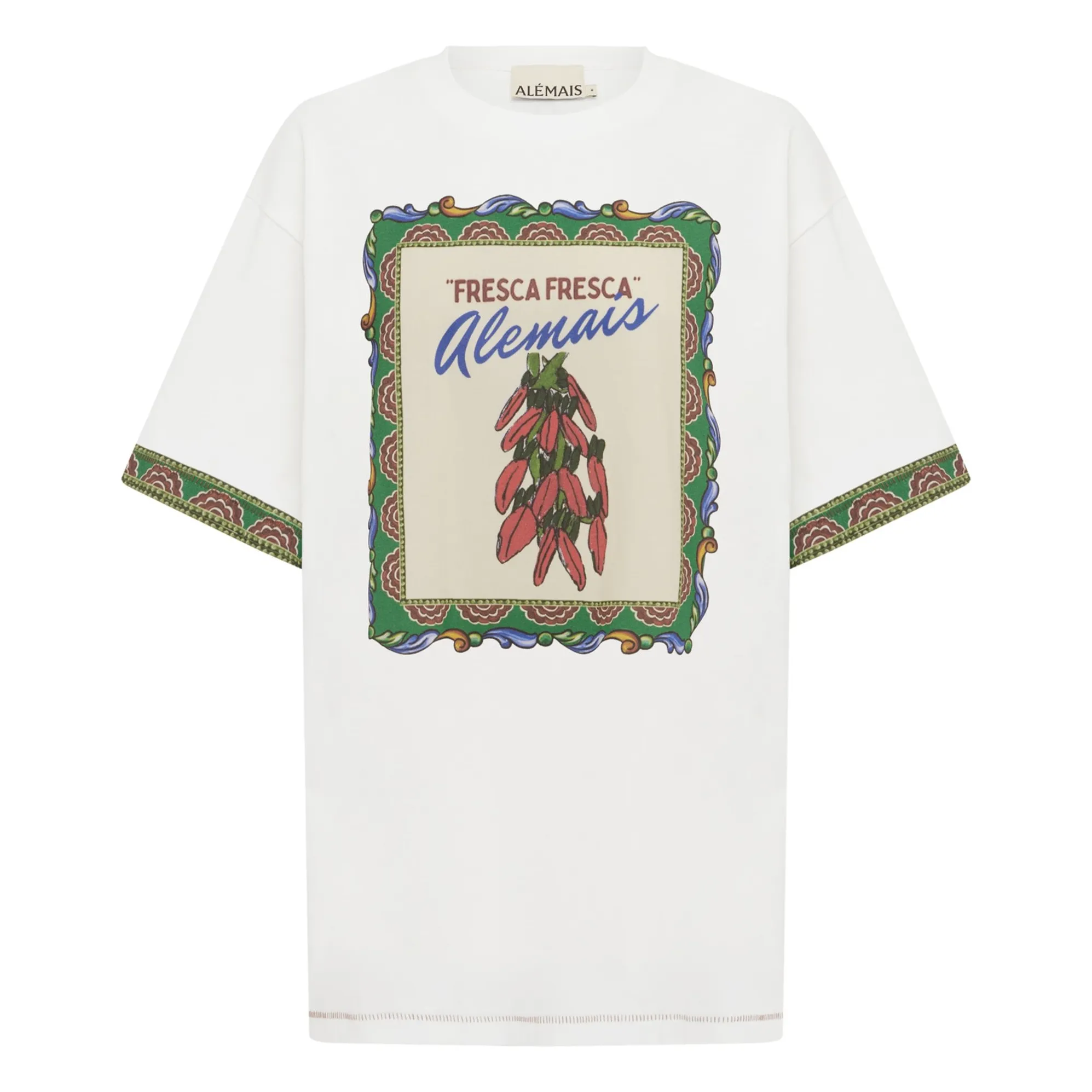 Alémais Cream Katerina Chilli Organic Cotton T-Shirt