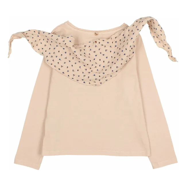 T-shirt Foulard Gaze de Coton Bio | Rose