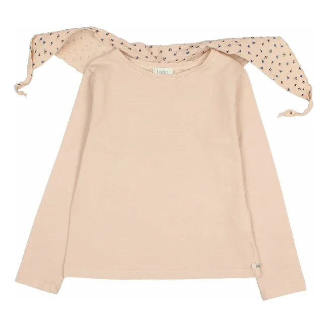T-shirt Foulard Gaze de Coton Bio | Rose