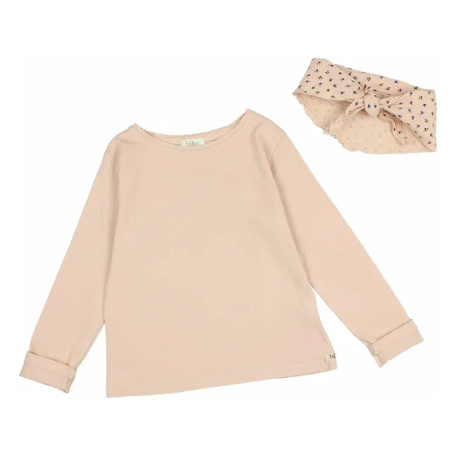 T-shirt Foulard Gaze de Coton Bio | Rose