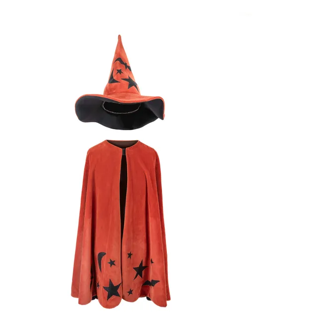 Mantello e cappello da mago d'autunno | Arancione