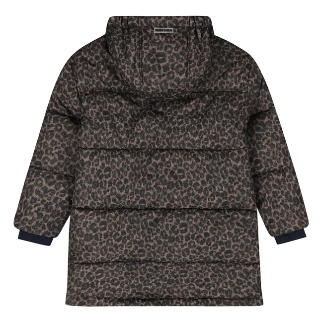 Abrigo de leopardo Caribou Fibras recicladas | Marrón