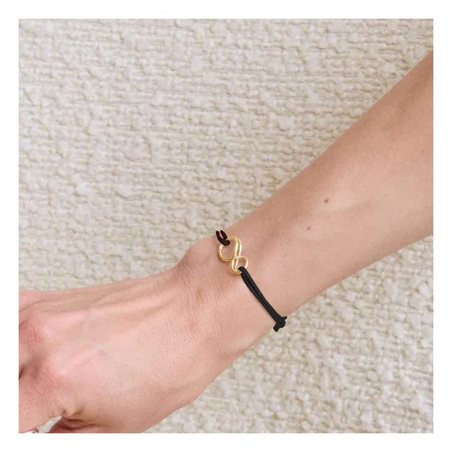 Bracelet Cordon Mini-Infini | Noir