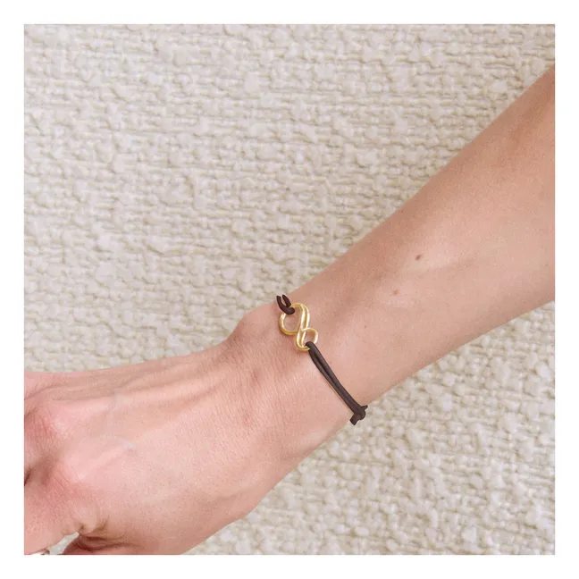 Bracelet Cordon Mini-Infini | Chocolat