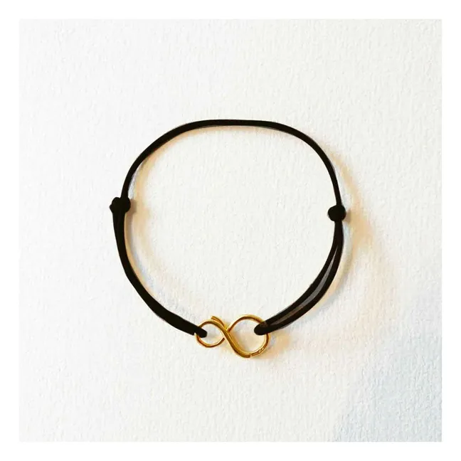 Bracelet Cordon Mini-Infini | Noir