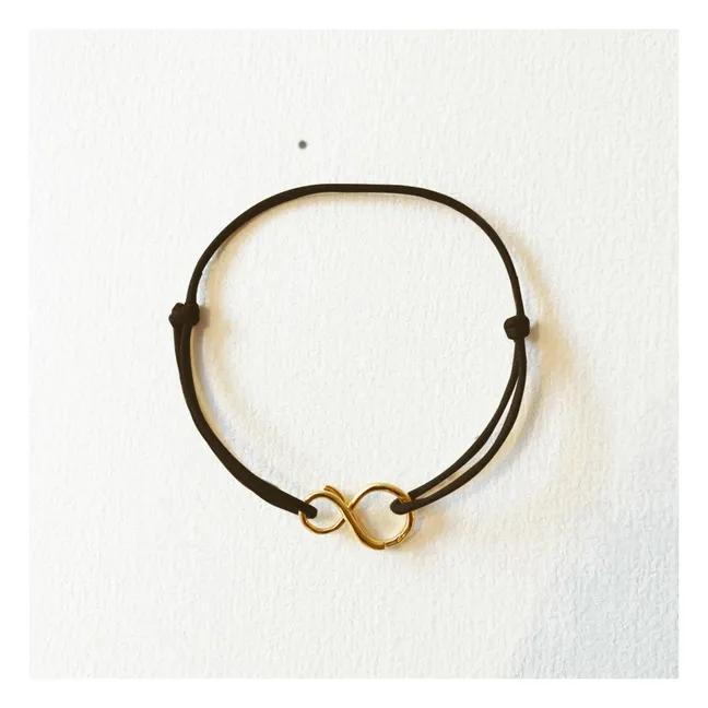 Bracelet Cordon Mini-Infini | Chocolat
