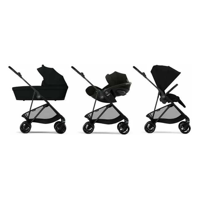 Melio Carbon - Poussette Ultra Compacte | Noir