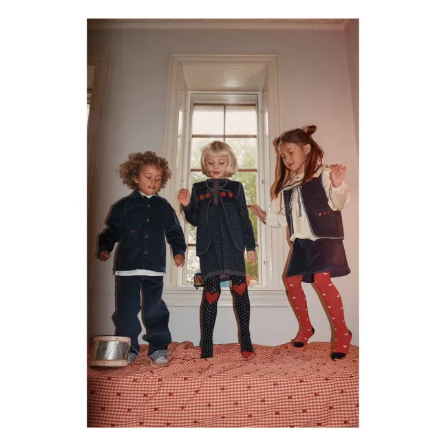 Collant Vera Cœurs | Rouge