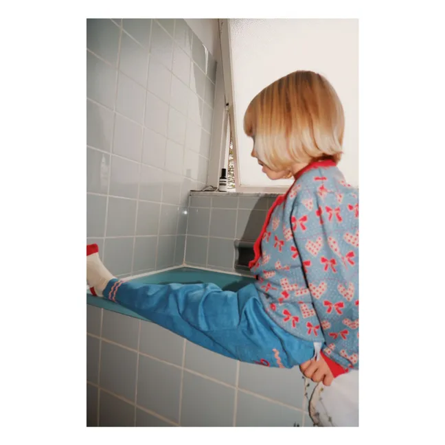 Cardigan Cole Mérinos | Bleu