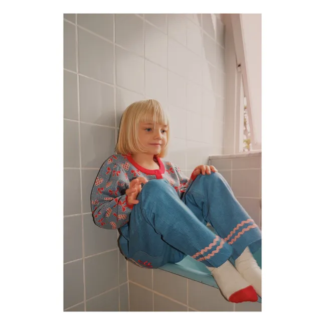 Cardigan Cole Mérinos | Bleu